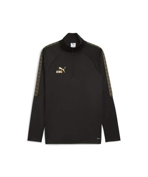 PUMA(プーマ)の「PUMA プーマ メンズ サッカー キング タッチ1/4 ジップトップ(ジャージ・メンズ・ブラック×ゴールド・LARGE/SMALL/MEDIUM/XX-LARGE/X-LARGE)」の6枚目の写真