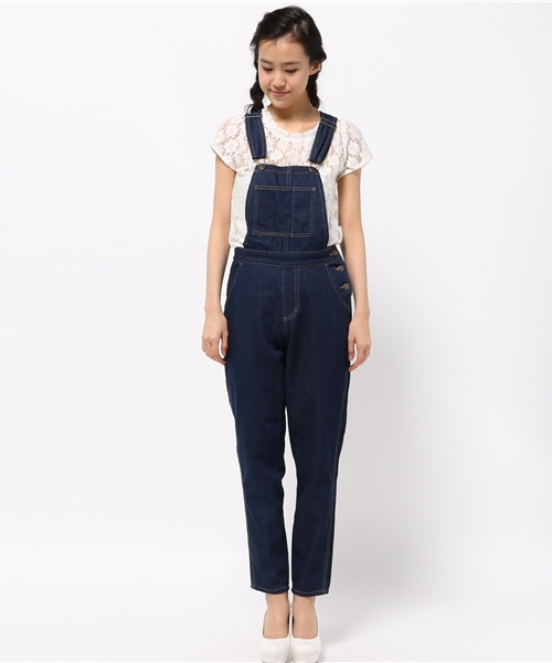 one after another NICE CLAUP（ワンアフターアナザーナイスクラップ）の「デニムサロペット（その他パンツ・レディース・ネイビー/ブルー・FREE）」の6枚目の写真