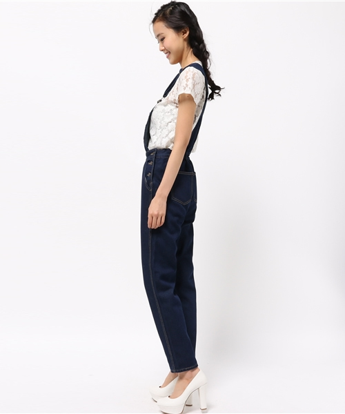 one after another NICE CLAUP（ワンアフターアナザーナイスクラップ）の「デニムサロペット（その他パンツ・レディース・ネイビー/ブルー・FREE）」の7枚目の写真