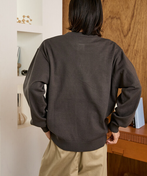 U.S. POLO ASSN.(ユーエスポロアッスン)の「U.S. POLO ASSN. × PUBLUX/ユーエスポロアッスン 別注 スウェットライク ワンポイント刺繍 ヘンリーネック ニット プルオーバー 限定展開(ニット/セーター・メンズ・ライトグレー/チャコールグレー/ブラック/ネイビー・MEDIUM/LARGE/SMALL)」の15枚目の写真