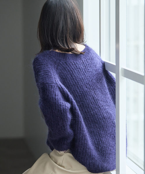 journal standard L'essage(ジャーナルスタンダードレサージュ)の「AMYRIS ニットカーディガン(カーディガン/ボレロ・レディース・ブラウン/ピンク/ネイビー・FREE)」の6枚目の写真