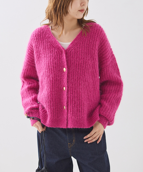 journal standard L'essage(ジャーナルスタンダードレサージュ)の「AMYRIS ニットカーディガン(カーディガン/ボレロ・レディース・ブラウン/ピンク/ネイビー・FREE)」の15枚目の写真