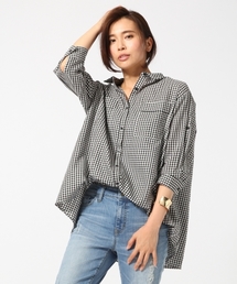 GLOBAL WORK | コットンテンセルロングシャツ7分袖/709537(シャツ/ブラウス)