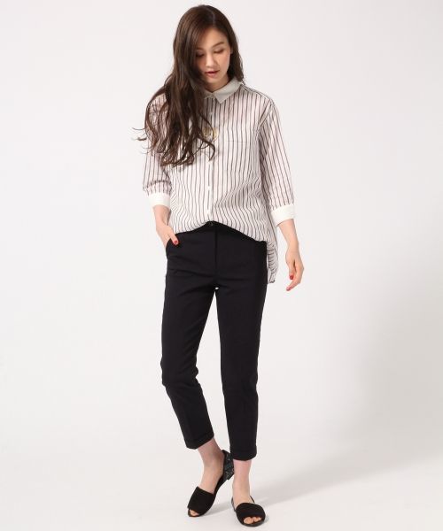 GLOBAL WORK（グローバルワーク）の「コットンテンセルロングシャツ7分袖/709537（シャツ/ブラウス・レディース・カーキ/その他/オレンジ系その他/ホワイト/その他2/オフホワイト・SMALL/LARGE/MEDIUM）」の21枚目の写真