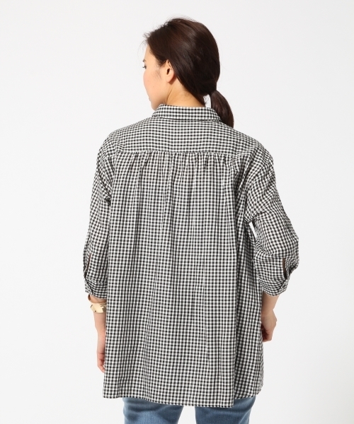 GLOBAL WORK（グローバルワーク）の「コットンテンセルロングシャツ7分袖/709537（シャツ/ブラウス・レディース・カーキ/その他/オレンジ系その他/ホワイト/その他2/オフホワイト・SMALL/LARGE/MEDIUM）」の10枚目の写真