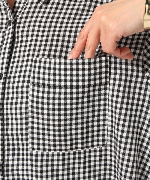 GLOBAL WORK（グローバルワーク）の「コットンテンセルロングシャツ7分袖/709537（シャツ/ブラウス・レディース・カーキ/その他/オレンジ系その他/ホワイト/その他2/オフホワイト・SMALL/LARGE/MEDIUM）」の7枚目の写真