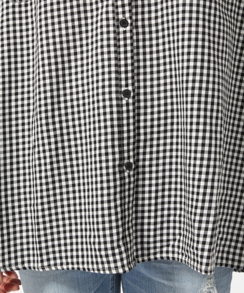 GLOBAL WORK（グローバルワーク）の「コットンテンセルロングシャツ7分袖/709537（シャツ/ブラウス・レディース・カーキ/その他/オレンジ系その他/ホワイト/その他2/オフホワイト・SMALL/LARGE/MEDIUM）」の8枚目の写真