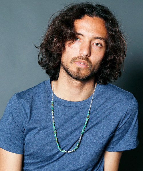 Magine（マージン）の「Magine×idealismsound TUMBLE STONE LONG NECKLACE：タンブルストーン ロングネックレス（ネックレス・メンズ・ターコイズブルー/ホワイト/ブラウン/ブラック・FREE）」の18枚目の写真