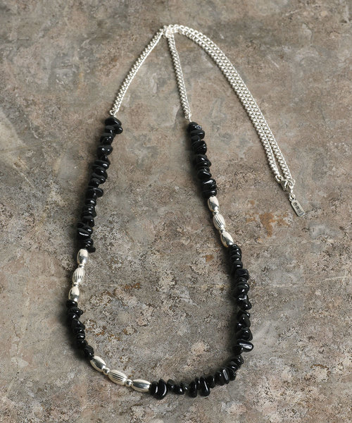 Magine（マージン）の「Magine×idealismsound TUMBLE STONE LONG NECKLACE：タンブルストーン ロングネックレス（ネックレス・メンズ・ターコイズブルー/ホワイト/ブラウン/ブラック・FREE）」の13枚目の写真