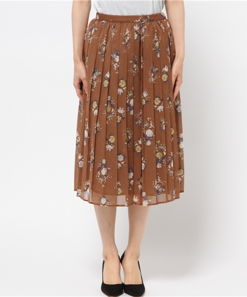 NATURAL BEAUTY BASIC（ナチュラルビューティーベーシック）の「アンティークフラワースカート（スカート・レディース・ホワイト系その他/ブラウン系その他・MEDIUM/SMALL）」の3枚目の写真