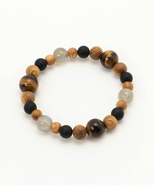 【岩座】屋久杉 六芒星腕輪数珠 / タイガーアイアイブレスレット（ブレスレット）｜岩座 IWAKURA（イワクラ）