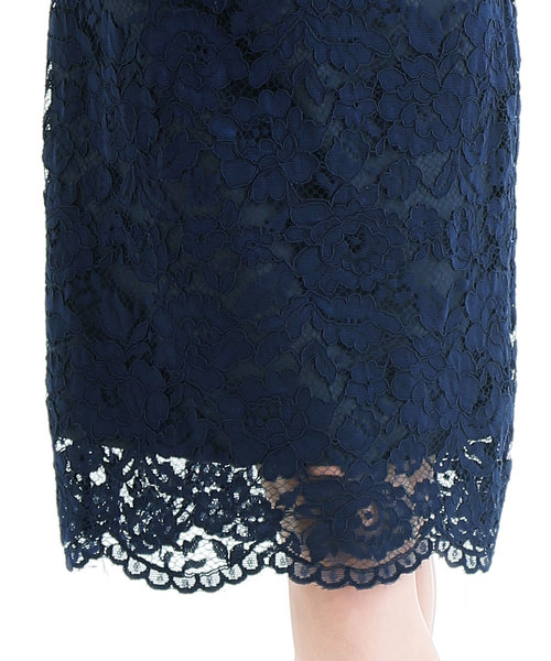 PourVous（プールヴー）の「クラシカルワンピースドレス大きいサイズ七分袖&ミニ丈結婚式フォーマルオケージョンドレスお呼ばれ 二次会 成人式（ドレス・レディース・ブラック/ベージュ/ネイビー/ブルー系その他/ブラック系その他/ダークグリーン・XL/L/M/4L/XXL/S）」の10枚目の写真