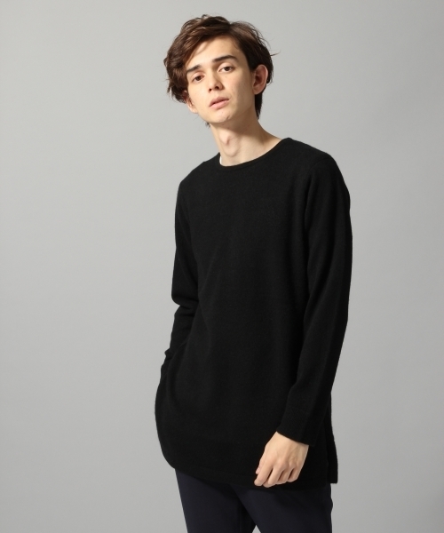 HARE（ハレ）の「【洗えるニット】カシミヤセミロングニット(HARE)（ニット/セーター・メンズ・オフホワイト/レッド/ブラック・SMALL/MEDIUM）」の2枚目の写真