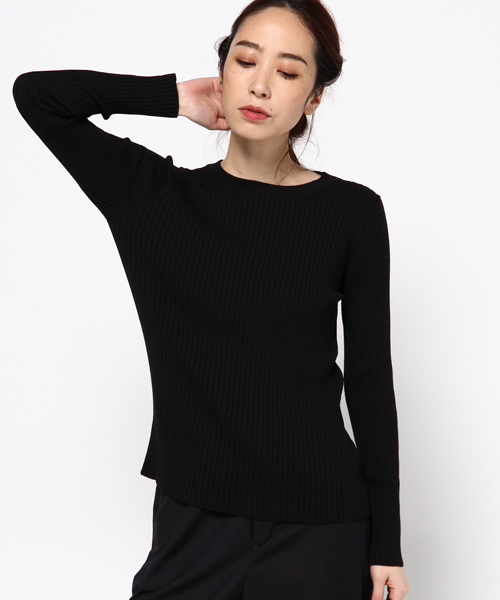 N.（N. Natural Beauty Basic）（エヌエヌナチュラルビューティーベーシック）の「リブニット 【「地味にスゴイ！校閲ガール・河野悦子」6話 11/9放送　本田翼さん着用】（ニット/セーター・レディース・ブラック/ブラウン/ブルー系その他/グレー・MEDIUM）」の11枚目の写真