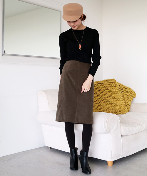 N.（N. Natural Beauty Basic）（エヌエヌナチュラルビューティーベーシック）の「リブニット 【「地味にスゴイ！校閲ガール・河野悦子」6話 11/9放送　本田翼さん着用】（ニット/セーター・レディース・ブラック/ブラウン/ブルー系その他/グレー・MEDIUM）」の12枚目の写真