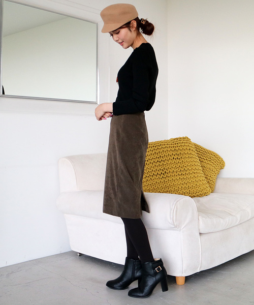 N.（N. Natural Beauty Basic）（エヌエヌナチュラルビューティーベーシック）の「リブニット 【「地味にスゴイ！校閲ガール・河野悦子」6話 11/9放送　本田翼さん着用】（ニット/セーター・レディース・ブラック/ブラウン/ブルー系その他/グレー・MEDIUM）」の13枚目の写真