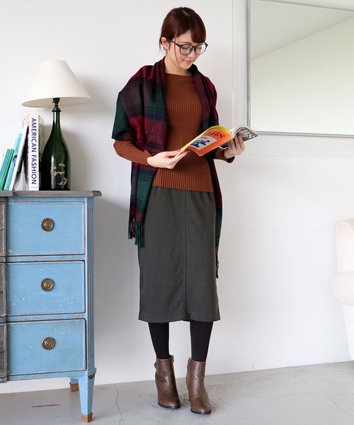 N.（N. Natural Beauty Basic）（エヌエヌナチュラルビューティーベーシック）の「リブニット 【「地味にスゴイ！校閲ガール・河野悦子」6話 11/9放送　本田翼さん着用】（ニット/セーター・レディース・ブラック/ブラウン/ブルー系その他/グレー・MEDIUM）」の20枚目の写真