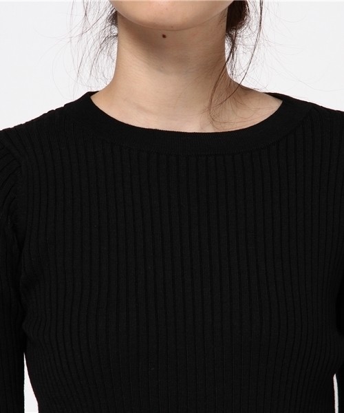 N.（N. Natural Beauty Basic）（エヌエヌナチュラルビューティーベーシック）の「リブニット 【「地味にスゴイ！校閲ガール・河野悦子」6話 11/9放送　本田翼さん着用】（ニット/セーター・レディース・ブラック/ブラウン/ブルー系その他/グレー・MEDIUM）」の8枚目の写真