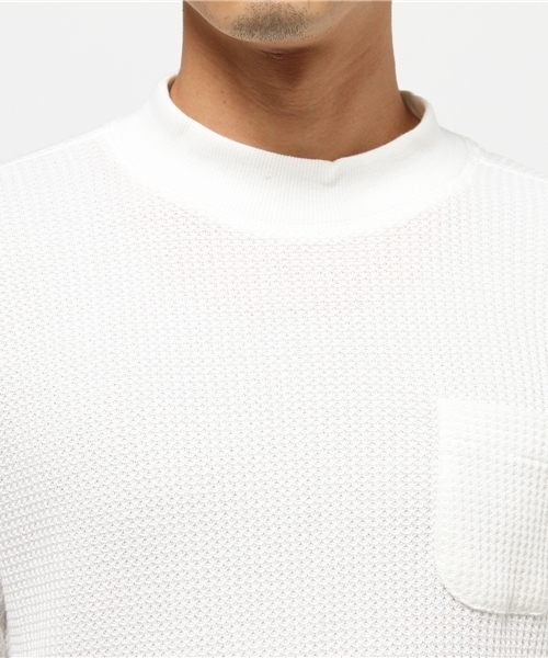 VIBGYOR（ヴィブジョー）の「VIBGYOR　Select／ﾎﾞﾄﾙﾈｯｸ　 FAKE-LONG 　ﾛﾝT /長袖　Tシャツ（Tシャツ/カットソー・メンズ・グレー系その他/カーキ/ホワイト・MEDIUM/LARGE）」の6枚目の写真