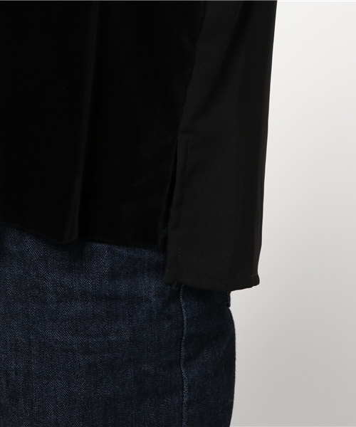 NATURAL BEAUTY BASIC（ナチュラルビューティーベーシック）の「ベルベットドッキングブラウス（シャツ/ブラウス・レディース・ブラック/ベージュ・SMALL/MEDIUM）」の8枚目の写真