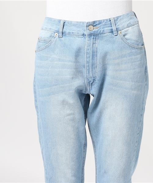 MERLOT（メルロー）の「カットオフテーパードデニムパンツ585-4527（デニムパンツ・レディース・ブルー/ライトブルー・FREE）」の6枚目の写真