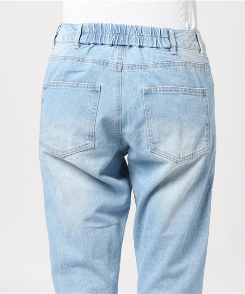 MERLOT（メルロー）の「カットオフテーパードデニムパンツ585-4527（デニムパンツ・レディース・ブルー/ライトブルー・FREE）」の7枚目の写真