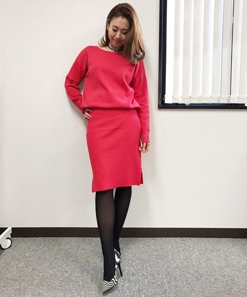 M Deux エムドゥ の ドルマンニットワンピ ワンピース Wear