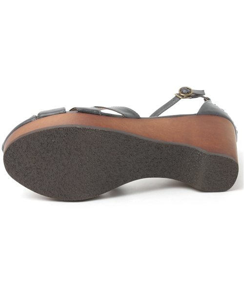 Kastane（カスタネ）の「リングウッドウェッジ（サンダル・レディース・ダークブラウン/ベージュ/ブラック・36/37/38）」の4枚目の写真