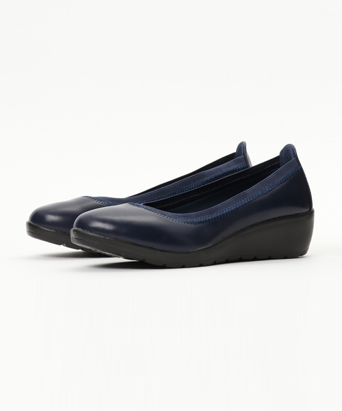 LUGG NAGG（ラグナグ）の「ライトウェッジソールプレーンバレエパンプス【LUGG NAGG SHOES SELECT/ ラグナグシューズセレクト】（パンプス・レディース・ネイビー/ブラック/ベージュ/ブラック系その他・24.5cm/23.5cm/24.0cm/23.0cm/22.5/22.5cm）」の4枚目の写真