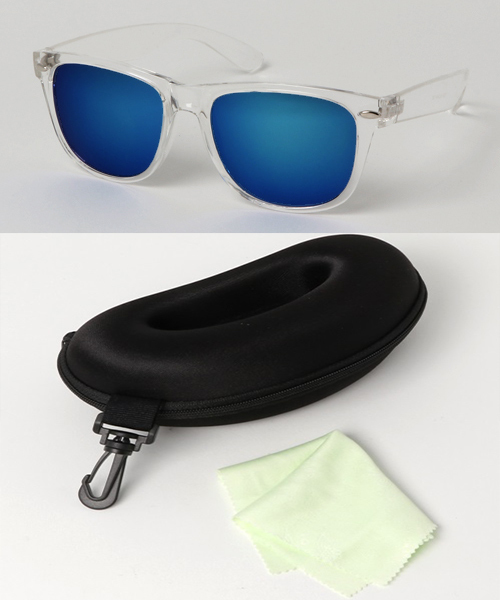 Request（リクエスト）の「【REQUEST】　サングラス　ウェイファーラータイプ　UV400 PROTECTION　ソフトケース付（サングラス・メンズ・ブルー系その他/シルバー系その他/ゴールド系その他/ホワイト×ブラック/ブラック×ブラック/ブラック×ブルー・ONE SIZE）」の17枚目の写真