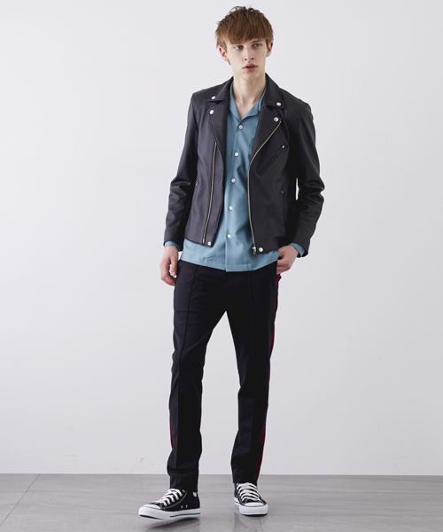 STUDIOUS(ステュディオス)の「【STUDIOUS】シャイニーツイルオープンカラーシャツ(シャツ/ブラウス・メンズ・ベージュ/ブラック/グリーン/ピンク・1/3/2)」の10枚目の写真