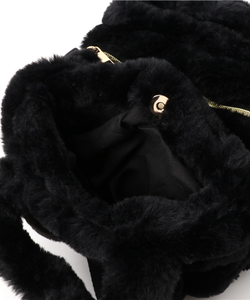 PASSE-DIX（パスディス）の「PASSE-ＤIX / パスディス　ファ－ダブルポケットミニボストン（ショルダーバッグ・レディース・ピンク/ブラック/オフホワイト/ブルー/グレー/ベージュ・FREE）」の11枚目の写真