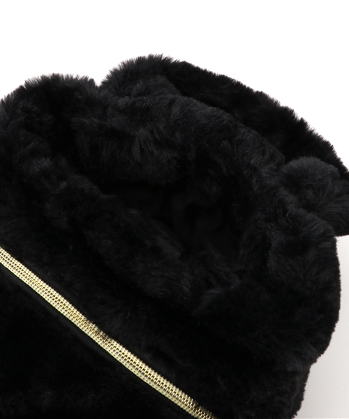 PASSE-DIX（パスディス）の「PASSE-ＤIX / パスディス　ファ－ダブルポケットミニボストン（ショルダーバッグ・レディース・ピンク/ブラック/オフホワイト/ブルー/グレー/ベージュ・FREE）」の12枚目の写真