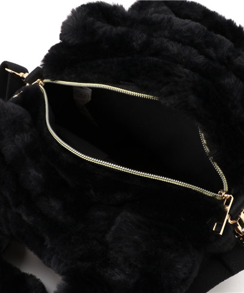 PASSE-DIX（パスディス）の「PASSE-ＤIX / パスディス　ファ－ダブルポケットミニボストン（ショルダーバッグ・レディース・ピンク/ブラック/オフホワイト/ブルー/グレー/ベージュ・FREE）」の13枚目の写真