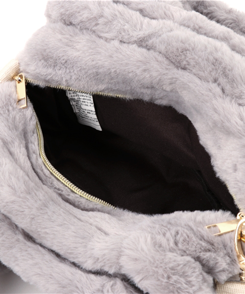 PASSE-DIX（パスディス）の「PASSE-ＤIX / パスディス　ファ－ダブルポケットミニボストン（ショルダーバッグ・レディース・ピンク/ブラック/オフホワイト/ブルー/グレー/ベージュ・FREE）」の14枚目の写真