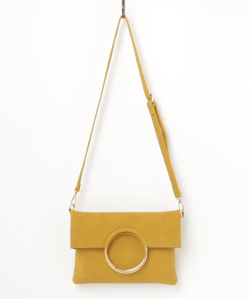classicalelf（クラシカルエルフ）の「リングハンドル3wayバッグ スエードクラッチ＆ショルダーバッグ（無地）（ショルダーバッグ・レディース・ブラック/グレー/レッド/ブラウン系その他/マスタード/ベージュ/ブルーグレー/ライトベージュ・FREE）」の21枚目の写真