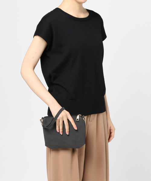 classicalelf（クラシカルエルフ）の「リングハンドル3wayバッグ スエードクラッチ＆ショルダーバッグ（無地）（ショルダーバッグ・レディース・ブラック/グレー/レッド/ブラウン系その他/マスタード/ベージュ/ブルーグレー/ライトベージュ・FREE）」の19枚目の写真