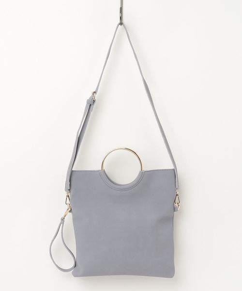 classicalelf（クラシカルエルフ）の「リングハンドル3wayバッグ スエードクラッチ＆ショルダーバッグ（無地）（ショルダーバッグ・レディース・ブラック/グレー/レッド/ブラウン系その他/マスタード/ベージュ/ブルーグレー/ライトベージュ・FREE）」の9枚目の写真