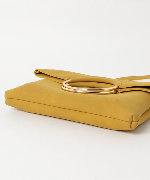 classicalelf（クラシカルエルフ）の「リングハンドル3wayバッグ スエードクラッチ＆ショルダーバッグ（無地）（ショルダーバッグ・レディース・ブラック/グレー/レッド/ブラウン系その他/マスタード/ベージュ/ブルーグレー/ライトベージュ・FREE）」の20枚目の写真