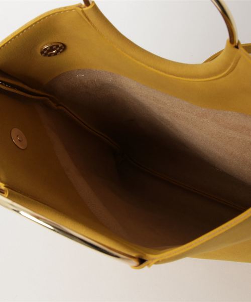 classicalelf（クラシカルエルフ）の「リングハンドル3wayバッグ スエードクラッチ＆ショルダーバッグ（無地）（ショルダーバッグ・レディース・ブラック/グレー/レッド/ブラウン系その他/マスタード/ベージュ/ブルーグレー/ライトベージュ・FREE）」の10枚目の写真