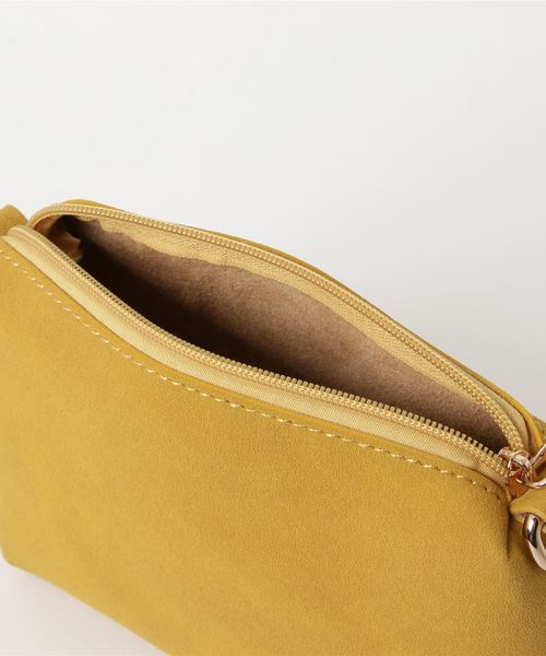 classicalelf（クラシカルエルフ）の「リングハンドル3wayバッグ スエードクラッチ＆ショルダーバッグ（無地）（ショルダーバッグ・レディース・ブラック/グレー/レッド/ブラウン系その他/マスタード/ベージュ/ブルーグレー/ライトベージュ・FREE）」の12枚目の写真