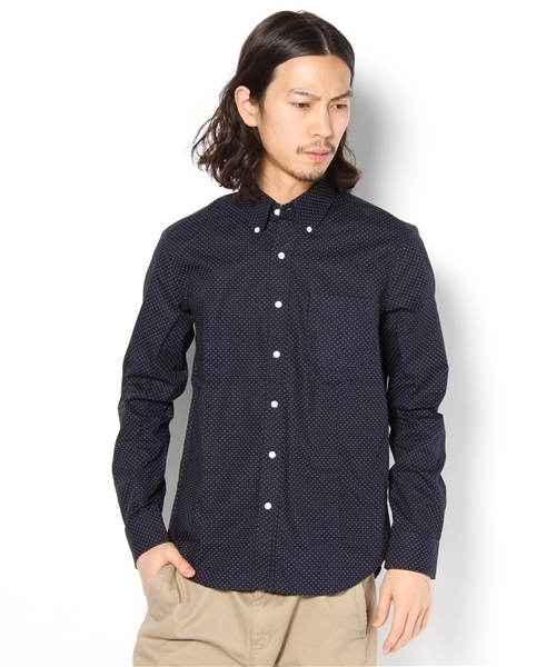 UNION STATION(ユニオンステーション)の「ボタンダウンシャツ(シャツ/ブラウス・メンズ・ホワイト/ブラック/ネイビー・MEDIUM/LARGE/LL)」の3枚目の写真