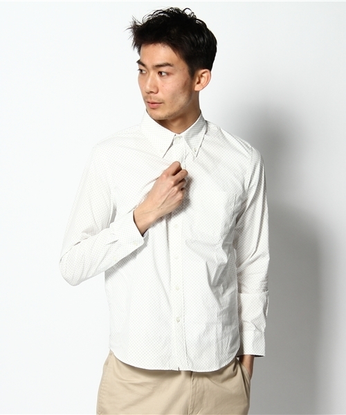 UNION STATION(ユニオンステーション)の「ボタンダウンシャツ(シャツ/ブラウス・メンズ・ホワイト/ブラック/ネイビー・MEDIUM/LARGE/LL)」の2枚目の写真