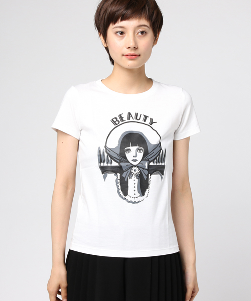 MEDICOM TOY(メディコムトイ)の「ルネブティック Tシャツ BEAUTY ガールズサイズ ホワイト(Tシャツ/カットソー・レディース・ホワイト・LARGE/SMALL/MEDIUM)」の2枚目の写真