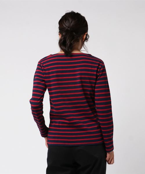 GeeRA(ジーラ)の「素材とシルエットにこだわったボーダーTシャツ(Tシャツ/カットソー・レディース・ブラック×ホワイト/ホワイト×ブラック/グリーン系その他/ネイビー・S/LL/L/M/XX-LARGE/SMALL/MEDIUM/LARGE/X-LARGE)」の6枚目の写真