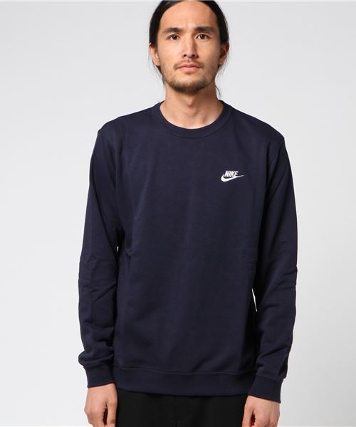 NIKE（ナイキ）の「【NIKE】フレンチテリーワンポイントクルー（スウェット・メンズ・グレー/ブラック/ネイビー・MEDIUM/LARGE/X-LARGE/SMALL）」の3枚目の写真