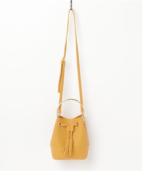 N.（N. Natural Beauty Basic）（エヌエヌナチュラルビューティーベーシック）の「メタルハンドル巾着ミニショルダーバック（トートバッグ・レディース・ブラック/ホワイト/イエロー/ピンク・ﾌﾘ-）」の11枚目の写真