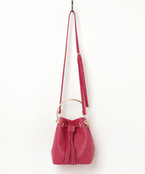 N.（N. Natural Beauty Basic）（エヌエヌナチュラルビューティーベーシック）の「メタルハンドル巾着ミニショルダーバック（トートバッグ・レディース・ブラック/ホワイト/イエロー/ピンク・ﾌﾘ-）」の8枚目の写真