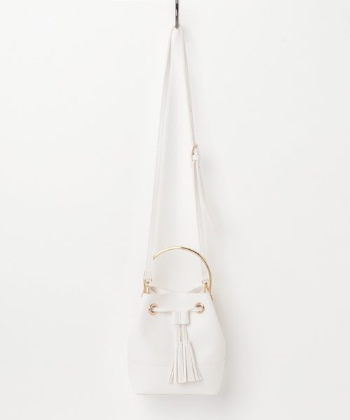 N.（N. Natural Beauty Basic）（エヌエヌナチュラルビューティーベーシック）の「メタルハンドル巾着ミニショルダーバック（トートバッグ・レディース・ブラック/ホワイト/イエロー/ピンク・ﾌﾘ-）」の15枚目の写真