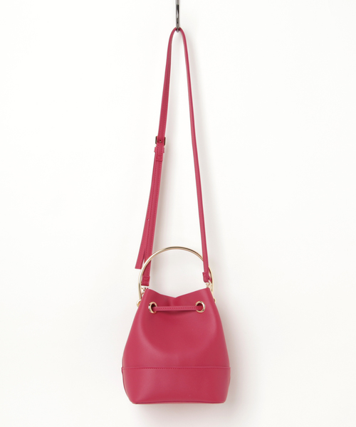 N.（N. Natural Beauty Basic）（エヌエヌナチュラルビューティーベーシック）の「メタルハンドル巾着ミニショルダーバック（トートバッグ・レディース・ブラック/ホワイト/イエロー/ピンク・ﾌﾘ-）」の6枚目の写真